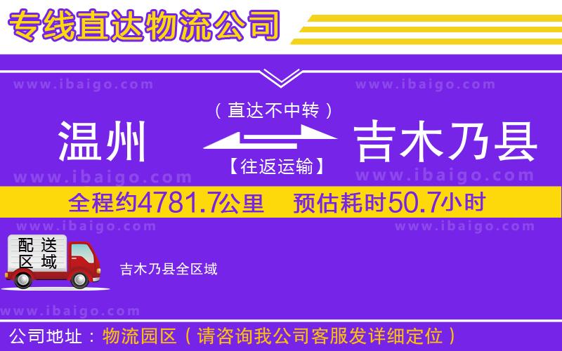 溫州到吉木乃縣物流專(zhuān)線