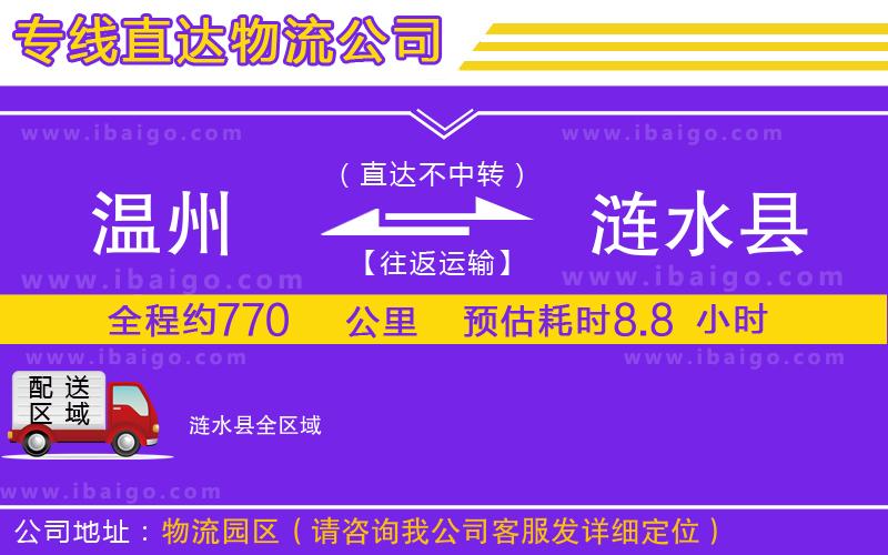 溫州到漣水縣貨運專線