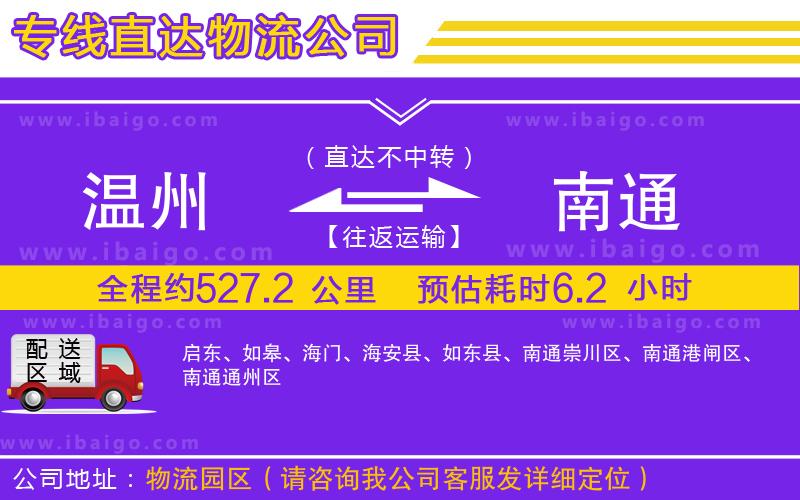 溫州到南通貨運(yùn)專(zhuān)線