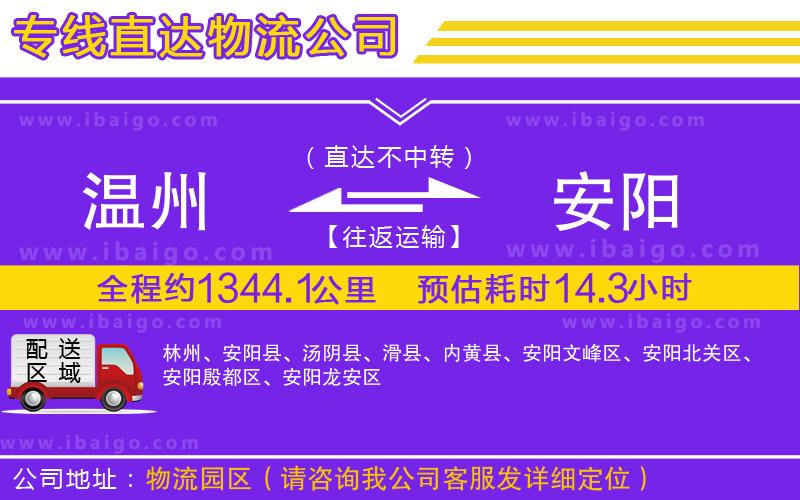 溫州到安陽(yáng)物流公司