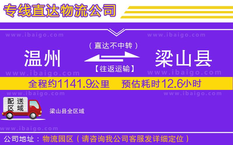 溫州到梁山縣貨運(yùn)專(zhuān)線