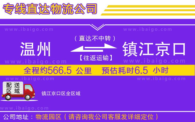 溫州到鎮(zhèn)江京口區(qū)貨運專線