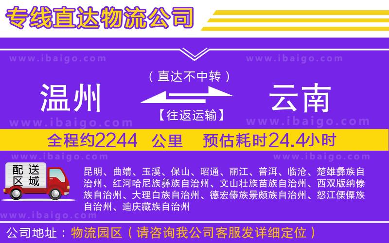 溫州到云南貨運(yùn)專線