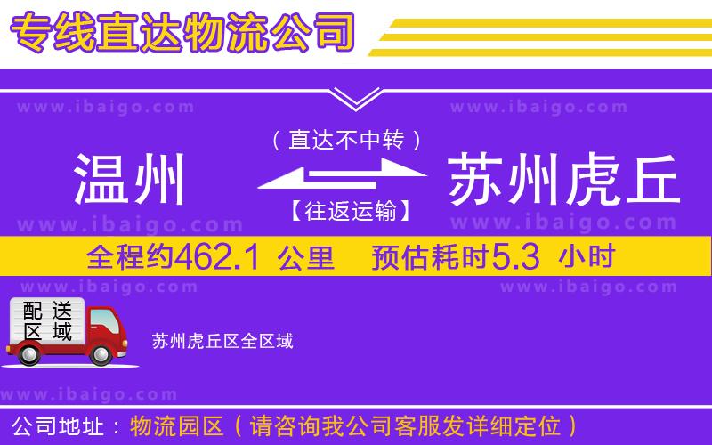 溫州到蘇州虎丘區(qū)貨運(yùn)公司