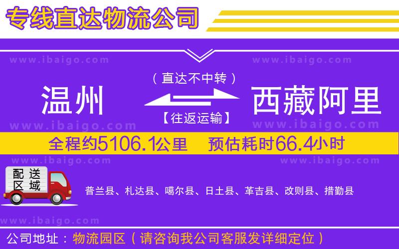 溫州到西藏阿里地區(qū)貨運(yùn)公司