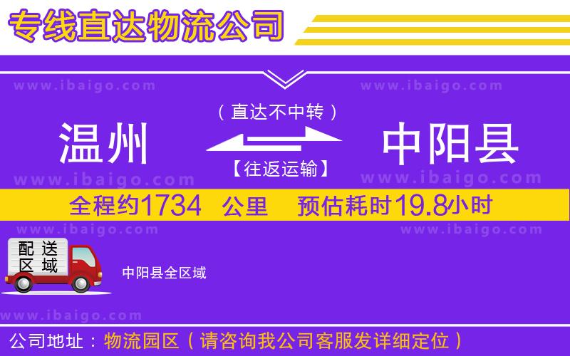溫州到中陽縣貨運(yùn)