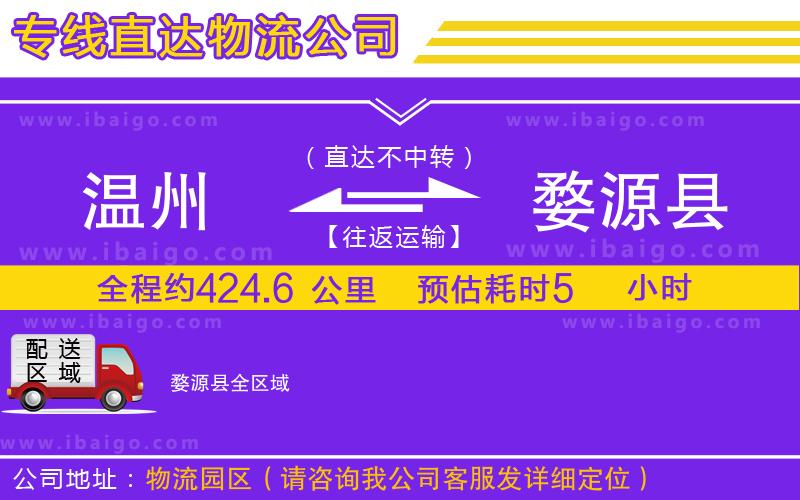 溫州到婺源縣貨運