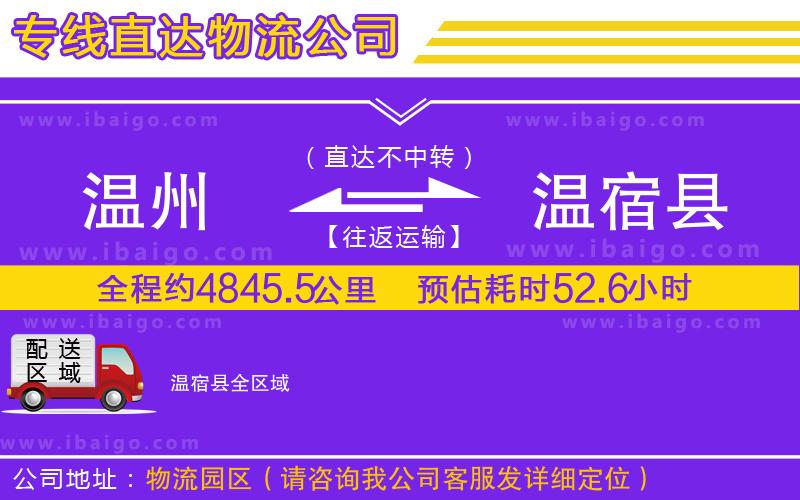 溫州到溫宿縣物流