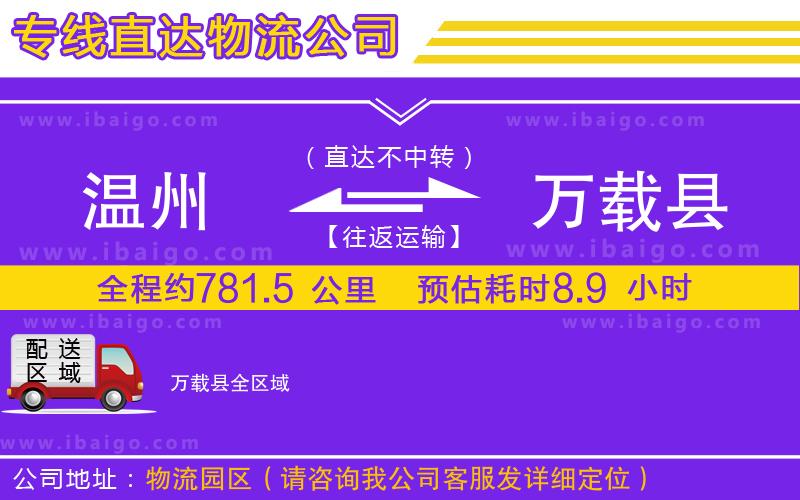 溫州到萬載縣貨運